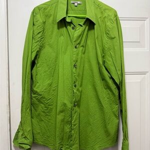 Express Lime Green Fitted Shirt